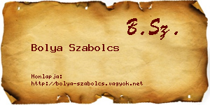 Bolya Szabolcs névjegykártya